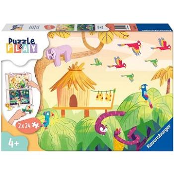 Ravensburger 055937 Puzzle & Play Výprava do džungle 2× 24 dielikov (4005556055937)