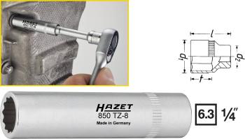 Hazet  850TZ-8  zásuvka 8 mm     1/4" (6,3 mm)