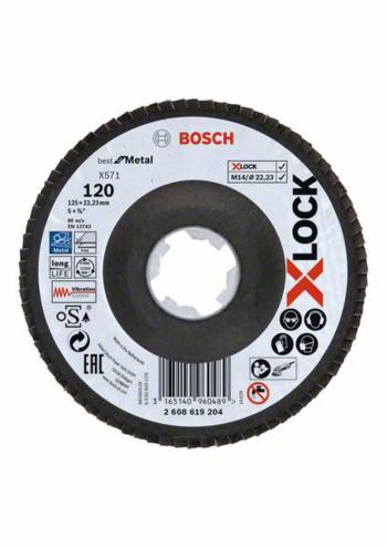 Bosch Accessories 2608619204 lamelový kotúč Ø 125 mm Zrnitosť 120 1 ks