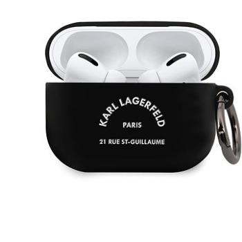 Karl Lagerfeld Rue St Guillaume Silikónové Puzdro pre Airpods Pro Black (3700740500750)