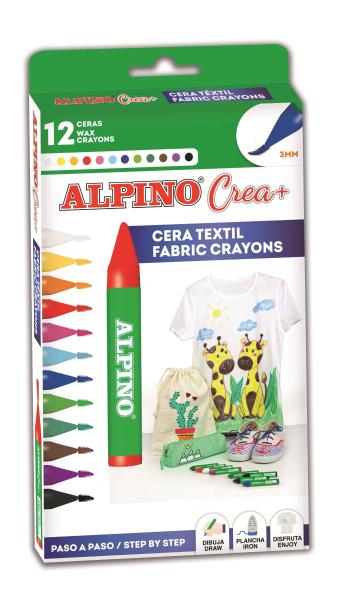 ALPINO Alpino Crea Box textilných voskoviek 12ks