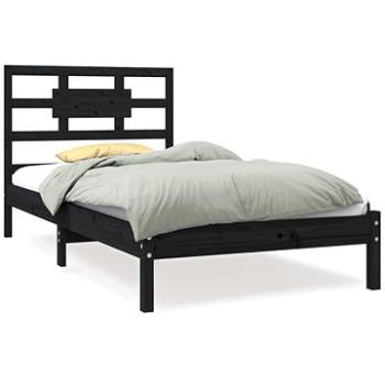 Rám postele čierny masívne drevo 90 × 190 cm Single, 3105634