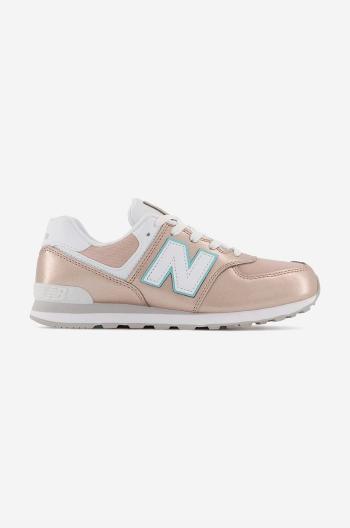 Detské tenisky New Balance GC574LE1 ružová farba