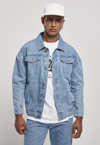 Southpole Script Denim Jacket mid blue - XXL