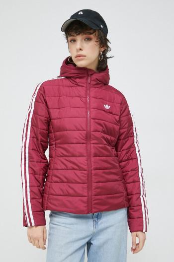 Bunda adidas Originals dámska, bordová farba, prechodná