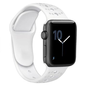 BStrap Silicone Sport remienok na Apple Watch 38/40/41mm, White (SAP007C07)