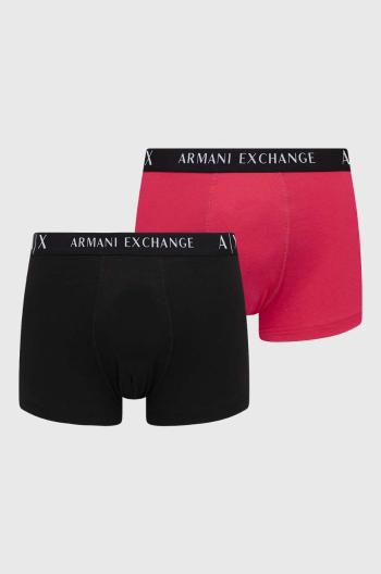 Boxerky Armani Exchange 2-pak pánske, ružová farba, 957027 CC282 NOS