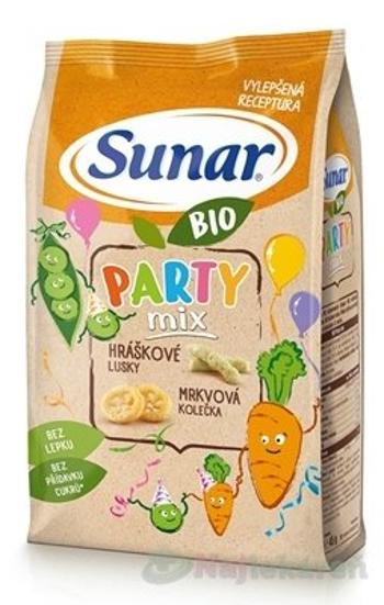 Sunar BIO Chrumky Party mix hráškové struky a mrkvové kolieska od ukonč. 12. mesiaca 45 g