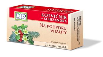 Fyto Kotvičník + Schizandra na podporu vitality 30 kapsúl