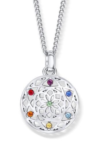 CRYSTalp Štýlový náhrdelník s kryštálmi Chakra Flower 31091.MLT.R