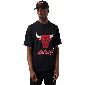 New-Era  Tričká s krátkym rukávom NBA Chicago Bulls Script Mesh Tee  Čierna