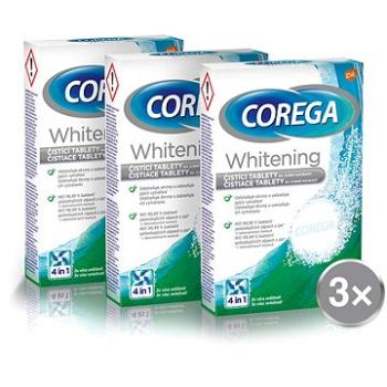 COREGA Whitening Na čistenie zubných náhrad 3× 30 ks (8596149005805)