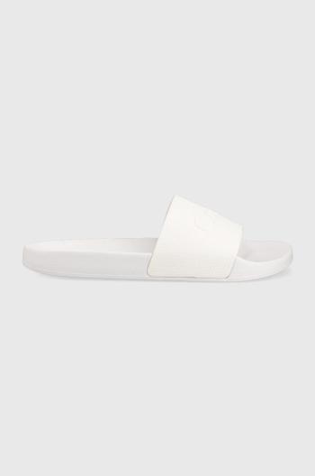 Šľapky Calvin Klein Pool Slide pánske, biela farba