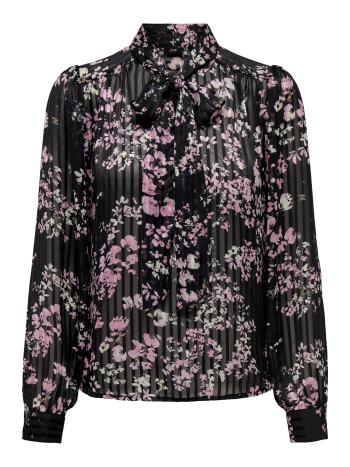 Jacqueline de Yong Dámska blúzka JDYMARY Regular Fit 15305295 Black MOONLIGHT MAUVE FLOWER M