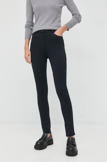 Nohavice MAX&Co. dámske, tmavomodrá farba, priliehavé, vysoký pás