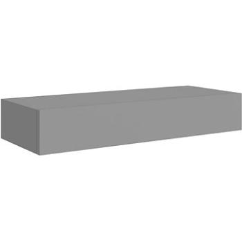 Shumee, nástenná so zásuvkou, sivá, 60 × 23,5 × 10 cm, MDF, 330259