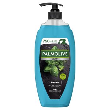 PALMOLIVE Men Pumpa Sport sprchový gél 3 v 1 pre mužov 750 ml