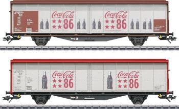 Märklin 048345 Súprava H0 2 posuvných nástenných vozňov Hbbils C spoločnosti Coca-Cola® Company