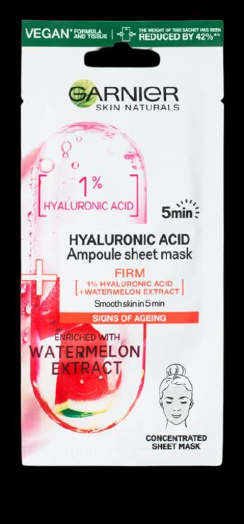 Garnier Skin Naturals sila ampule v textilnej maske s kyselinou hyalurónovou a výťažkom z vodného melóna 15 g
