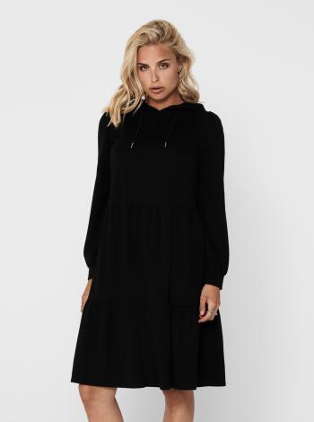 Čierne mikinové šaty s kapucou Jacqueline de Yong