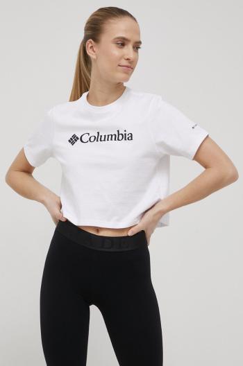 Tričko Columbia dámsky, biela farba,