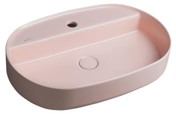 ISVEA - INFINITY OVAL keramické umývadlo na dosku, 60x40cm, ružová Salmon 10NF65060-2S