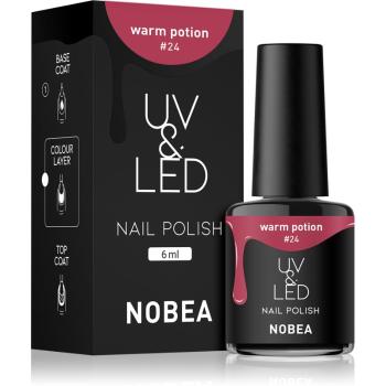 NOBEA UV & LED Nail Polish gélový lak na nechty s použitím UV/LED lampy lesklý odtieň Warm potion #24 6 ml