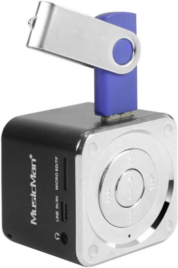 mini reproduktor Technaxx MusicMan Mini AUX, SD, USB čierna