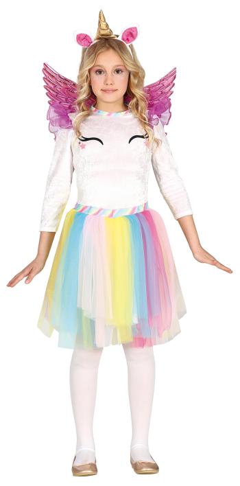 Guirca Dievčenský kostým - Jednorožec dúhový Veľkosť - deti: XL