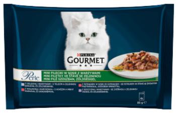 GOURMET PERLE cat Multipack v šťave so zeleninou kapsičky pre mačky 4x85g