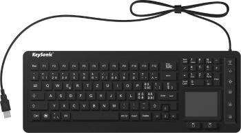 Keysonic KSK-6231 INEL (CH) USB klávesnica švajčiarska, QWERTZ, Windows® čierna silikónová membrána, vodotesné (IPX7), p