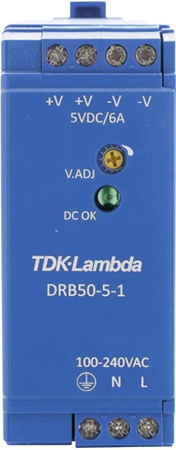 TDK-Lambda DRB50-5-1 sieťový zdroj na montážnu lištu (DIN lištu)  5 V/DC 2.5 A 30 W 1 x