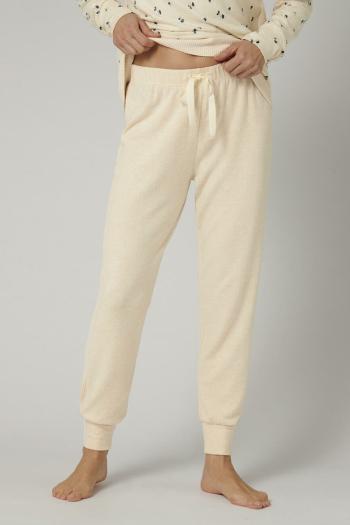 Svetlobéžové dlhé pyžamové nohavice Thermal
