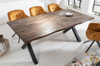 LuxD Dizajnový jedálenský stôl Evolution 200 cm hnedý / akácia