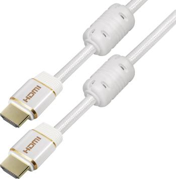 Maxtrack HDMI prepojovací kábel #####HDMI-A Stecker, #####HDMI-A Stecker 1.50 m biela C 216-1,5 L podpora HDMI, tienený,