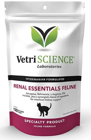 VetriScience Renal essentials Feline na podporu ľadvín pre mačky 120tbl