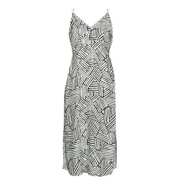 Superdry  VINTAGE MIDI HALTER SLIP DRESS  Dlhé šaty Čierna