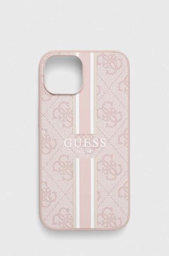 Puzdro na mobil Guess iPhone 14 6,1" ružová farba