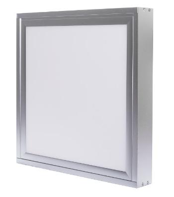 LED Solution Strieborný prisadený LED panel s rámčekom 300 x 300mm 18W Premium Studená biela