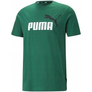Puma  Tričká s krátkym rukávom Ess 2 Col Logo Tee  Zelená