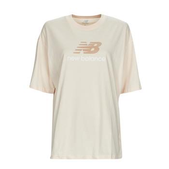 New Balance  Tričká s krátkym rukávom Essentials Stacked Logo T-Shirt  Béžová