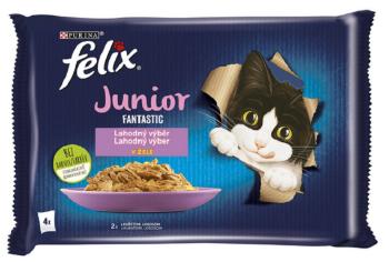 FELIX Fantastic pre mačky junior kura&losos kapsičky pre mačky 4x85g