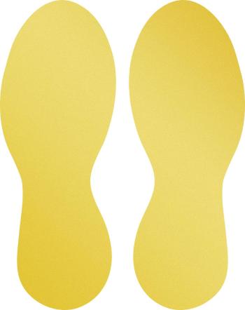 Durable 104704 Podlahové značenie z chodidla, odnímateľné žltá 5 pár (š x v) 90 mm x 240 mm