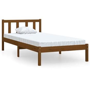 Rám postele medovo hnedý masívna borovica 90 × 190 cm jednolôžko, 810050