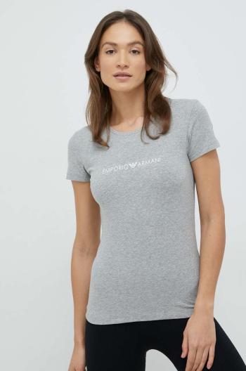 Tričko Emporio Armani Underwear dámsky, šedá farba