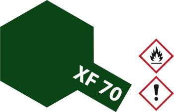 Tamiya akrylová farba tmavozelená (matná) XF-70 sklenená nádoba 23 ml