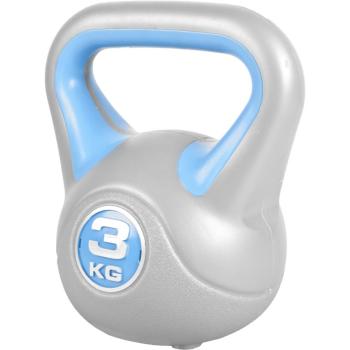 Gorilla Sports Kettlebell činka, vinylová, tyrkysová, 3 kg