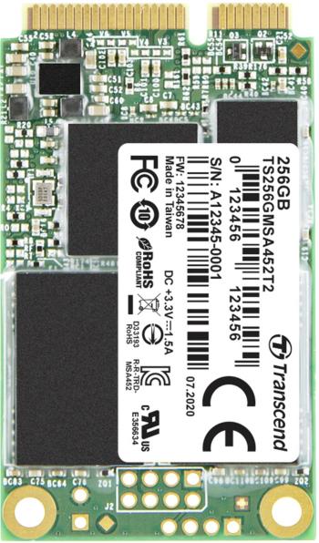 Transcend MSA452T2 256 GB interný mSATA SSD pevný disk SATA 6 Gb / s Retail TS256GMSA452T2
