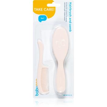 BabyOno Take Care Hairbrush and Comb IV kefa na vlasy pre deti Pink 2 ks