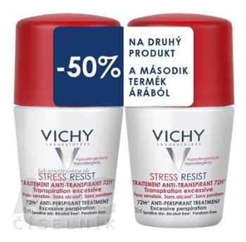 VICHY DEO STRESS RESIST 72H DUO (M6332600) antiperspirant, (50% zľava na druhý produkt) 2x50 ml, 1x1 set